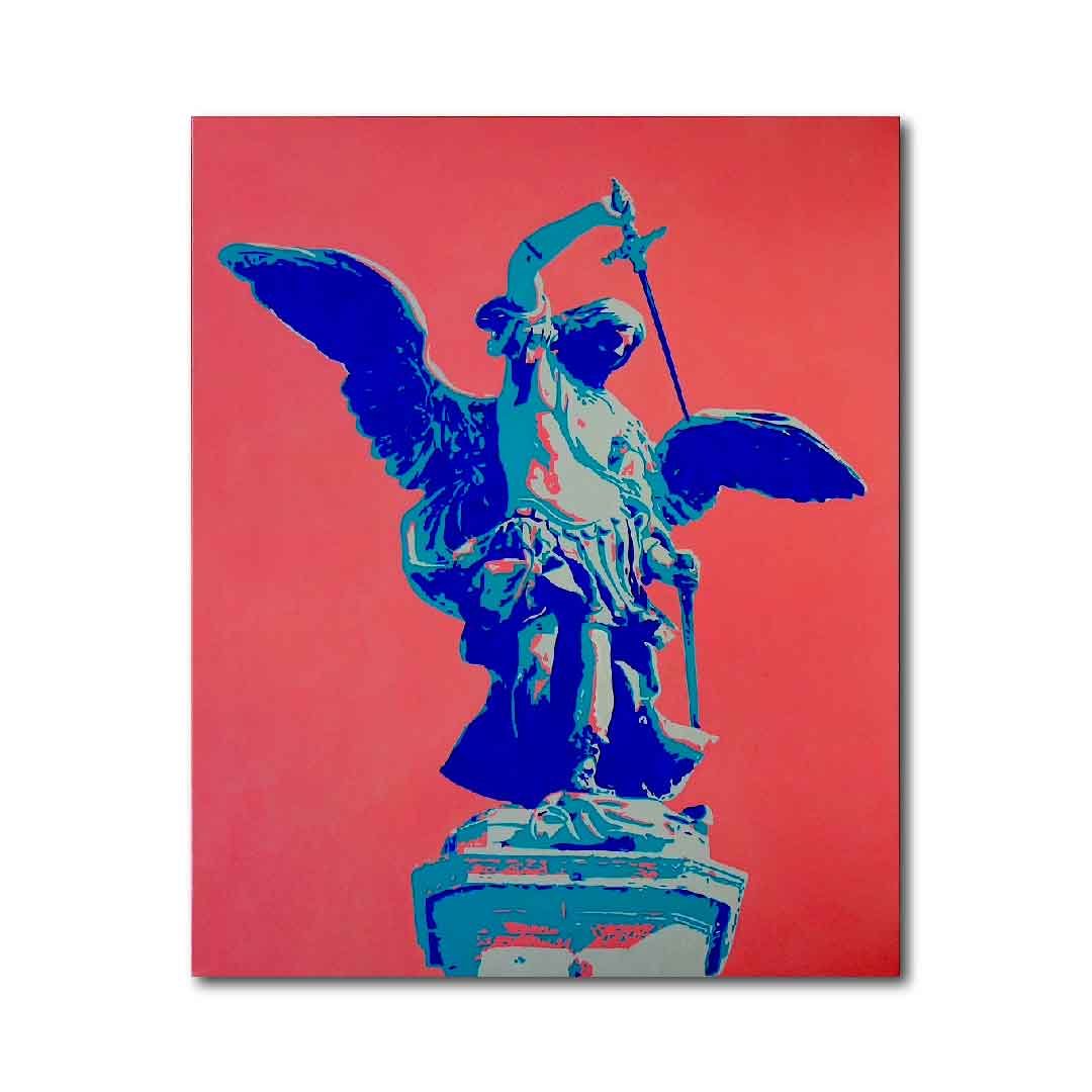 Statua San Michele Arcangelo a Castel Sant’Angelo ~ olio su tela